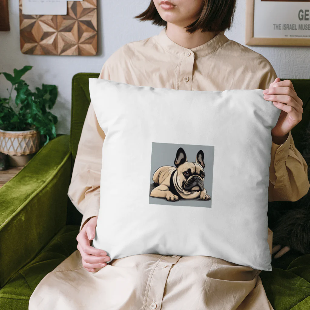 smile_happyのfrench bulldog Cushion