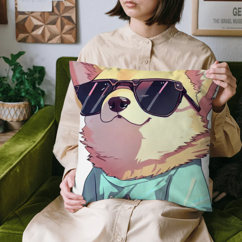 zaisuのサングラス犬 Cushion