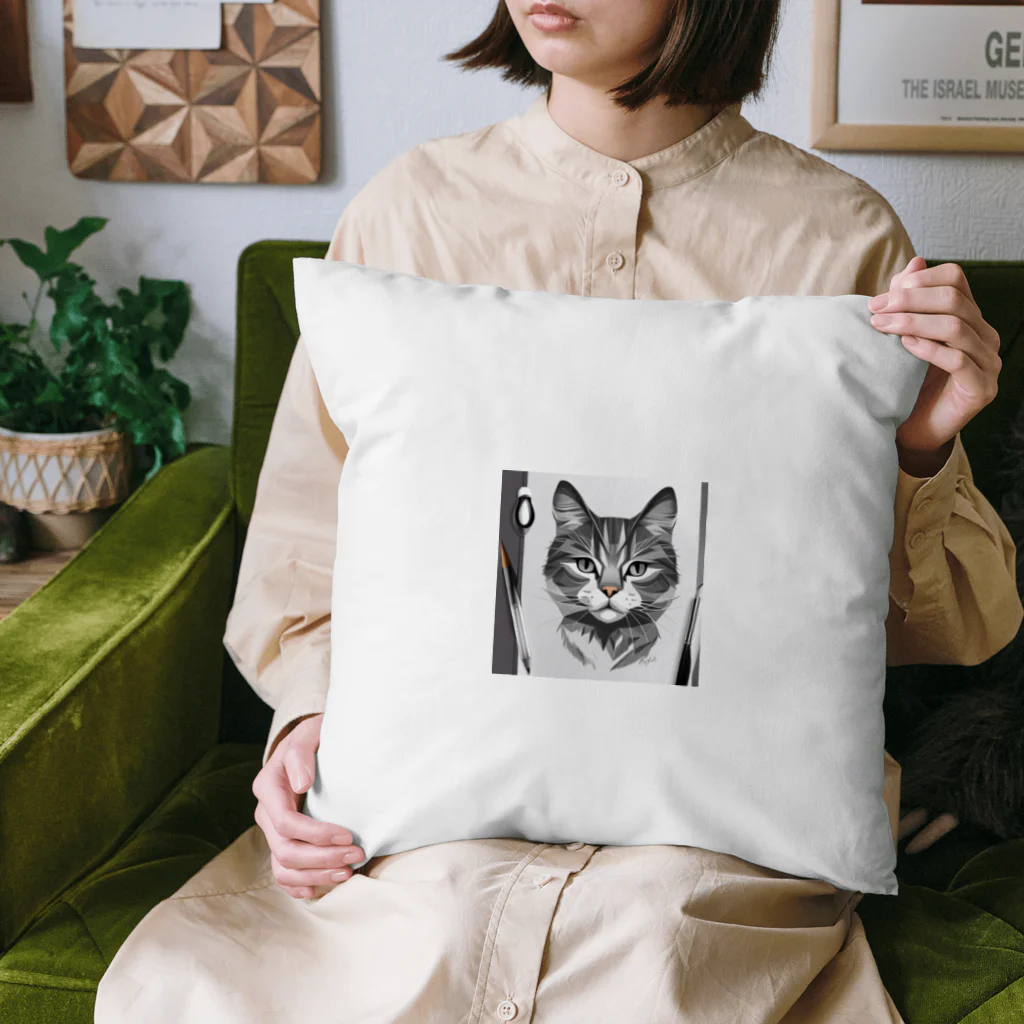 teru8376のイラスト　猫 Cushion