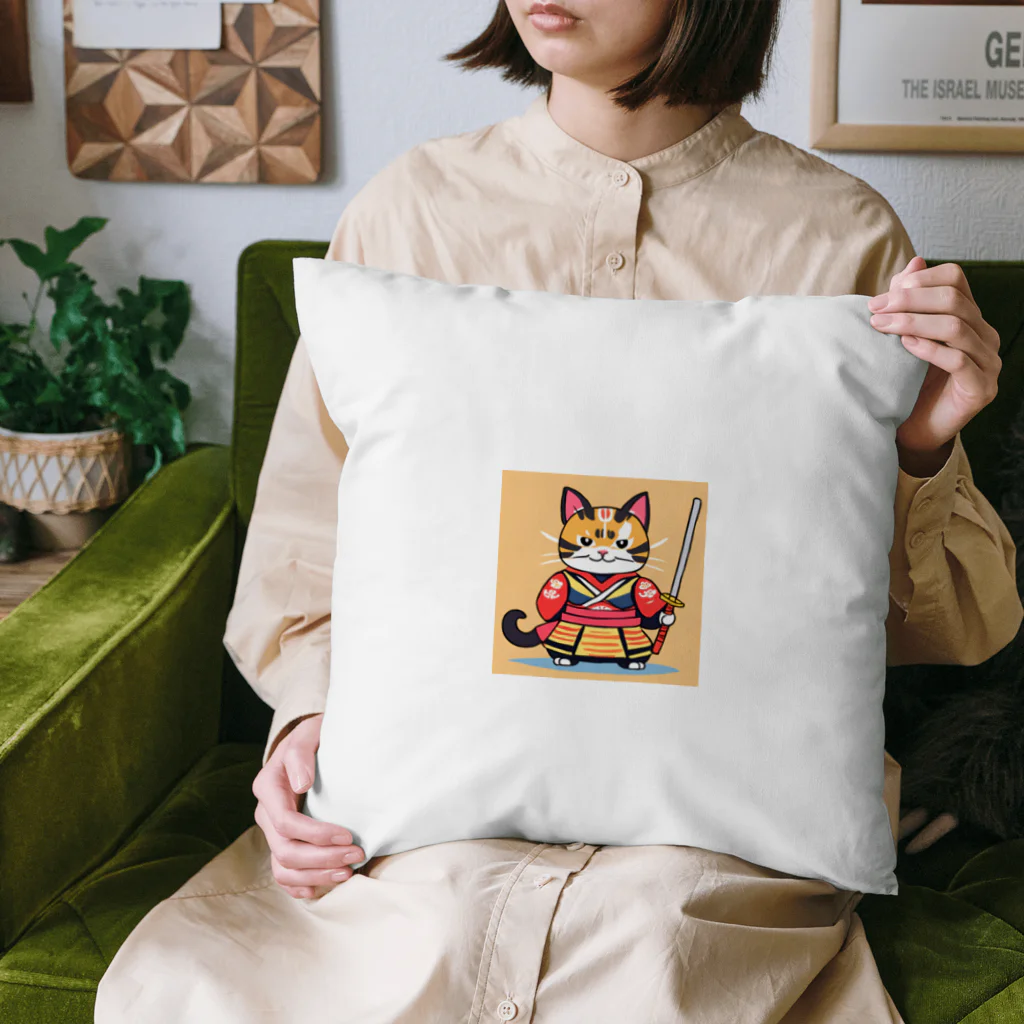 KATSUMINAの戦国武将猫 Cushion