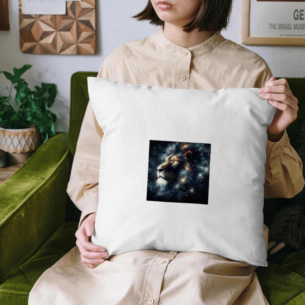 shop_cosmoの星屑のライオン Cushion