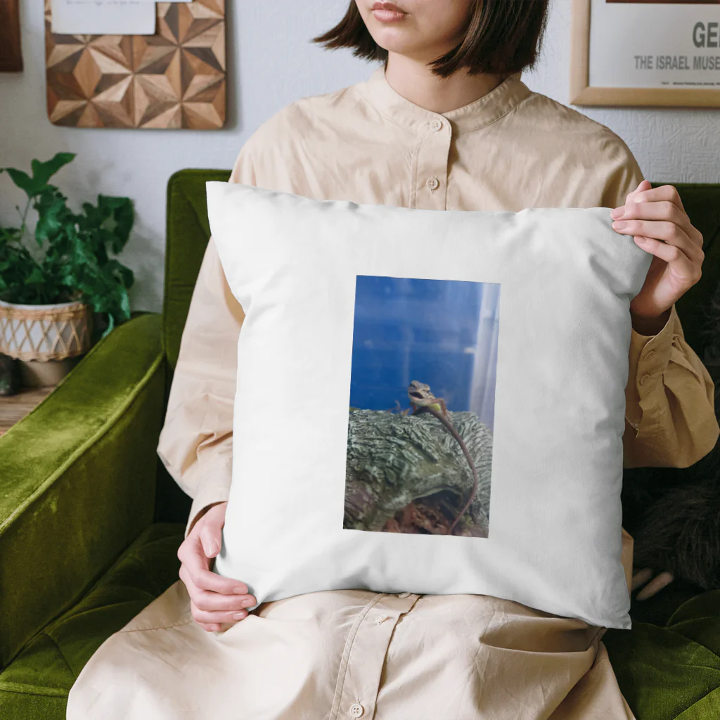 Makoto_Kawano Designの笑うトカゲ Cushion