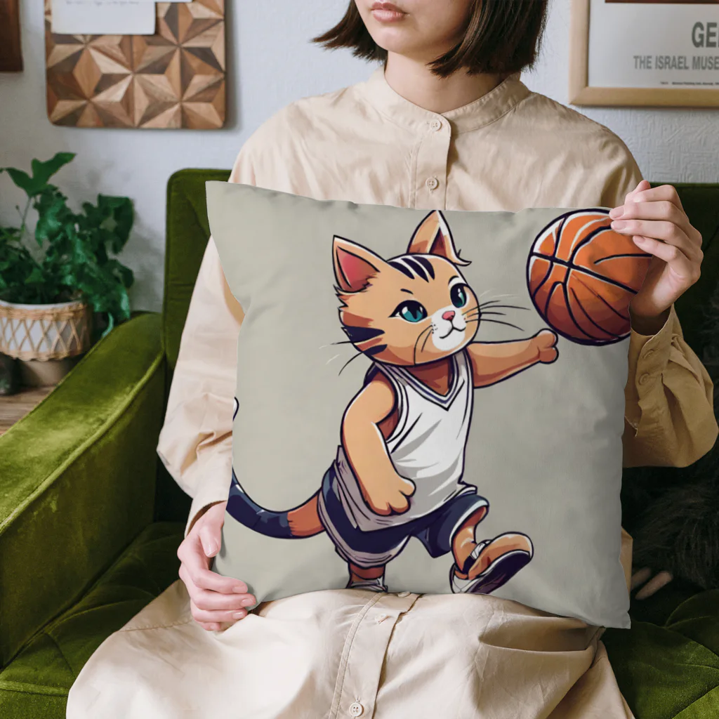 マーshopのバスケにゃんこ Cushion