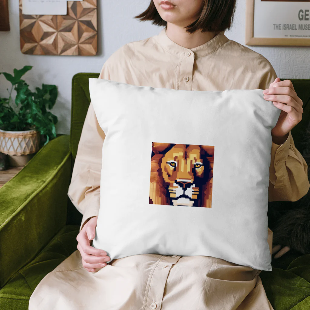 DJシャークのドット絵ライオン Cushion