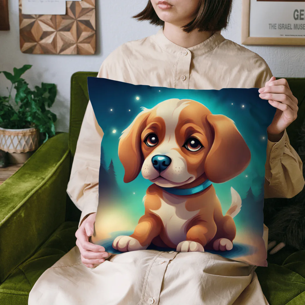 春乃遊羽アイディアイラストショップの可愛い犬のイラスト Cushion