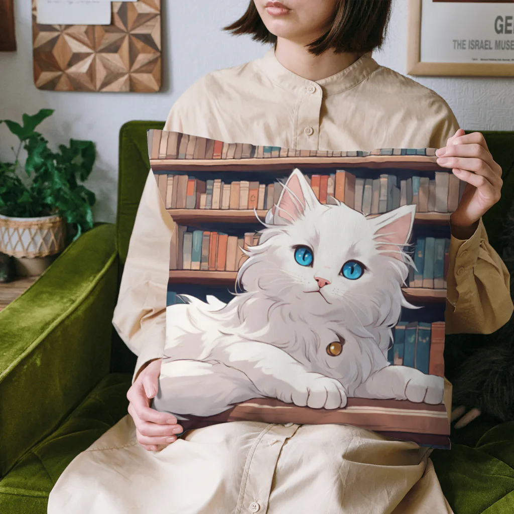 yoiyononakaの図書室の番猫03 Cushion