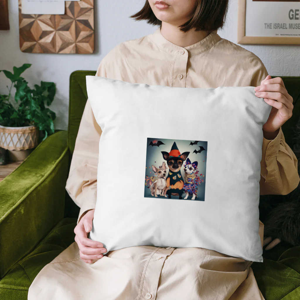 チワワ愛好家ショップの仮装のクリエイティブ！ハロウィン・チワワたち Cushion