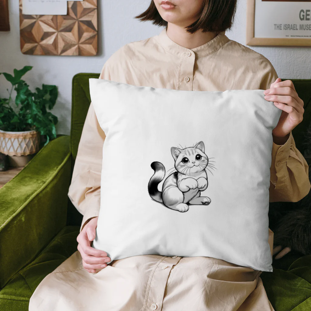 ぷにぷにのお座りにゃんにゃん Cushion