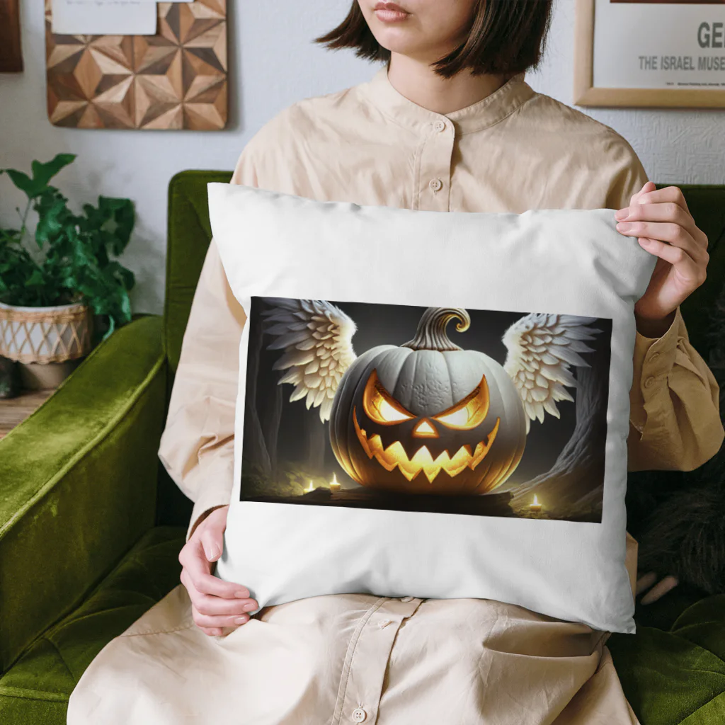 Shihiroの白いジャックオーランタン Cushion