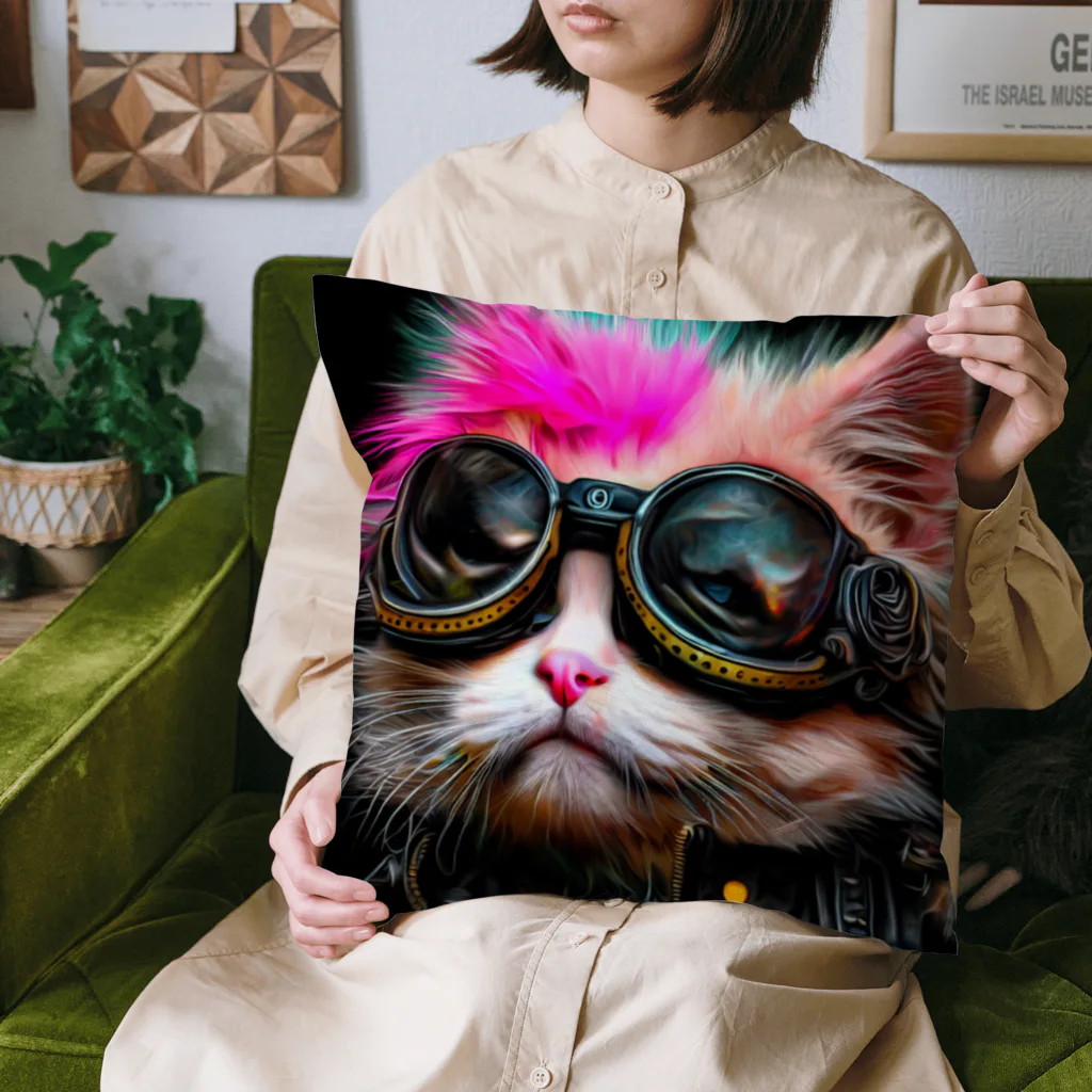 Riere Design StudioのPerfectly Punk Cats クッション