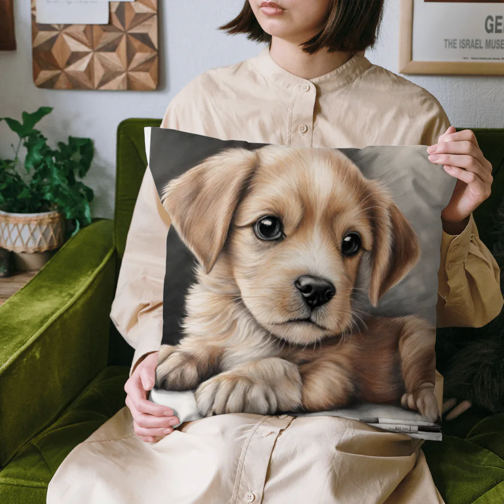 つぶらな瞳の子犬グッズ屋さんの癒しの子犬 クッション