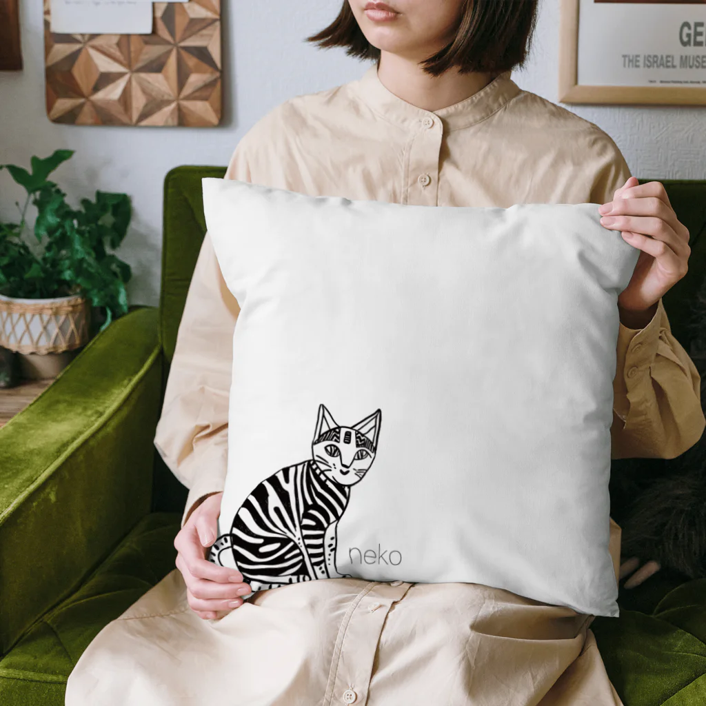 すずきいくやの味わいある猫 Cushion