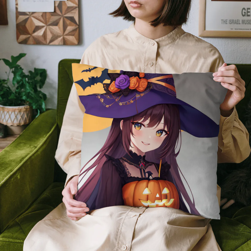 那須モバイル店の魔女っ子　ハロウィン Cushion