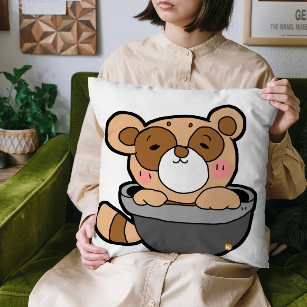 HiNATAのHiNATAAtelier　たぬきさん Cushion