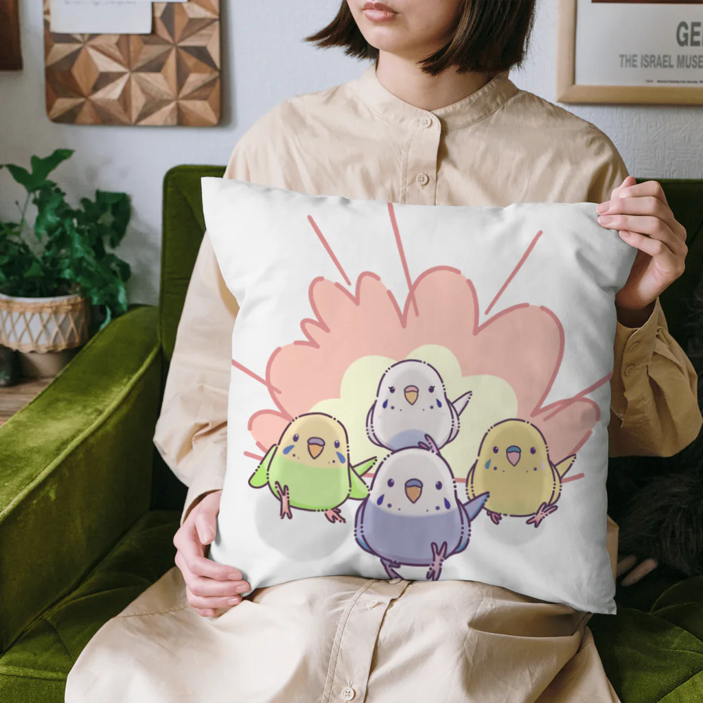 ぽっぽこ本舗のインコ戦隊 Cushion