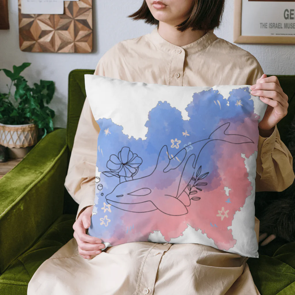 RabbitHouseの放浪シャチ Cushion