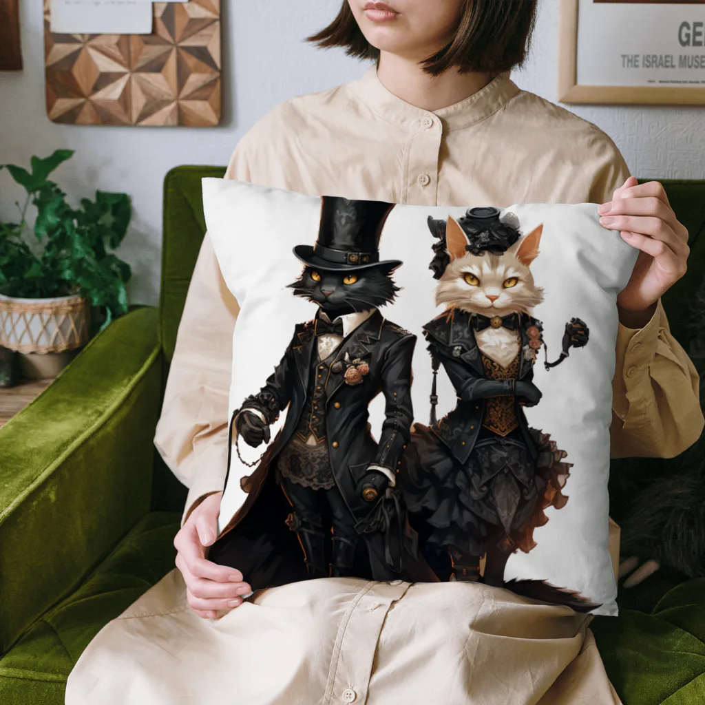 kameriyaのスチームパンクな猫 Cushion