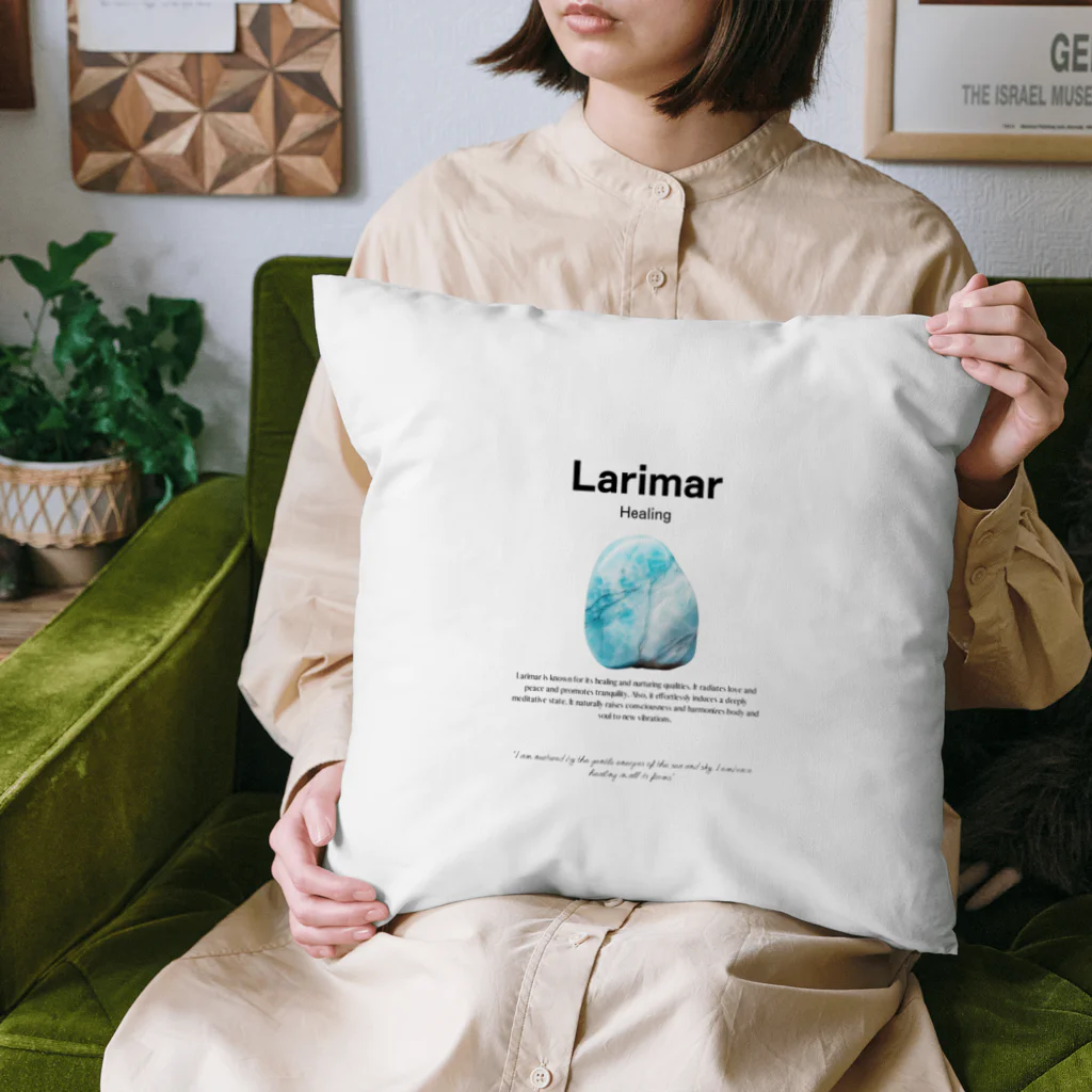 奏桃服店のラリマー・ヒーリング・ストーン Cushion