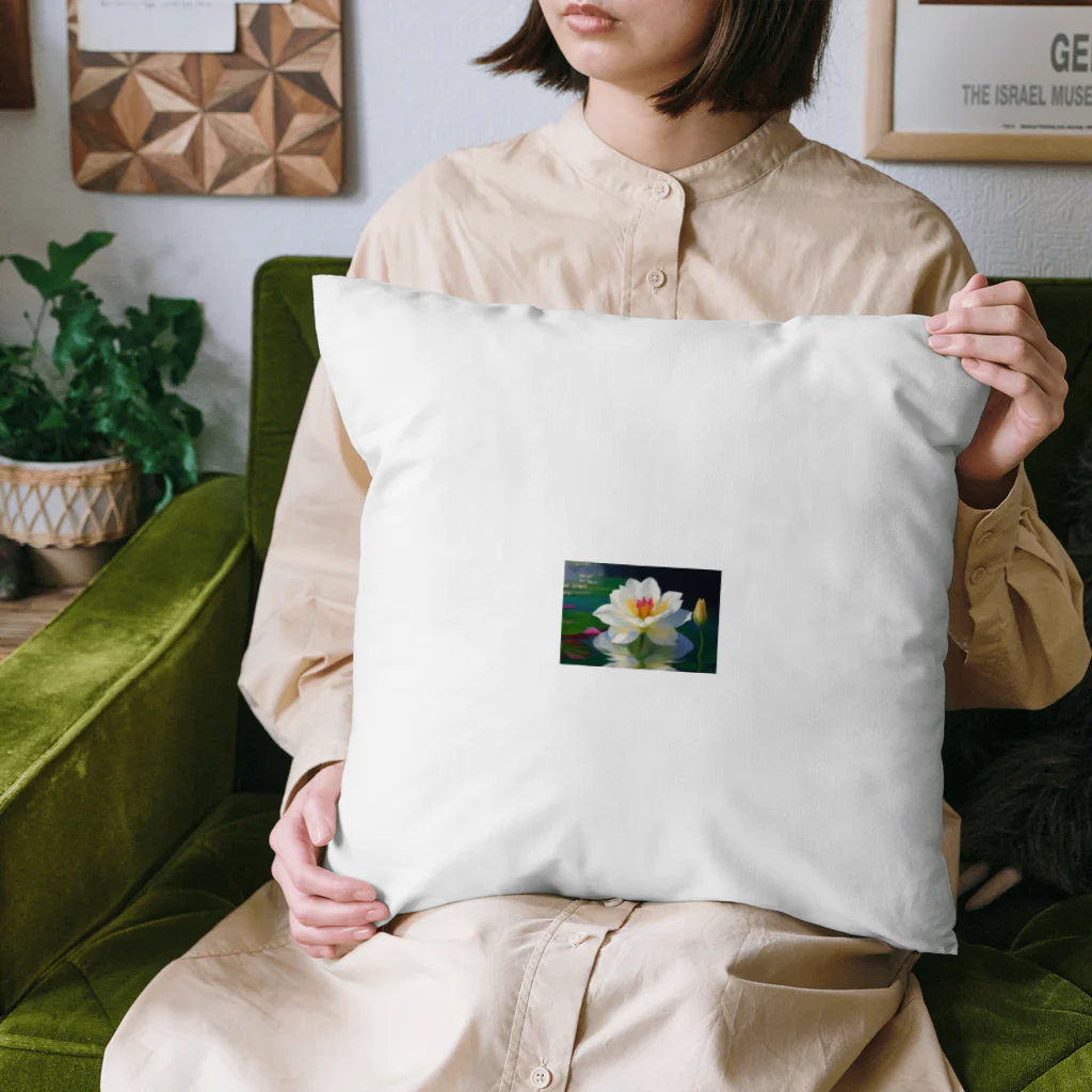 ZZRR12の水辺に咲く純白の花 Cushion