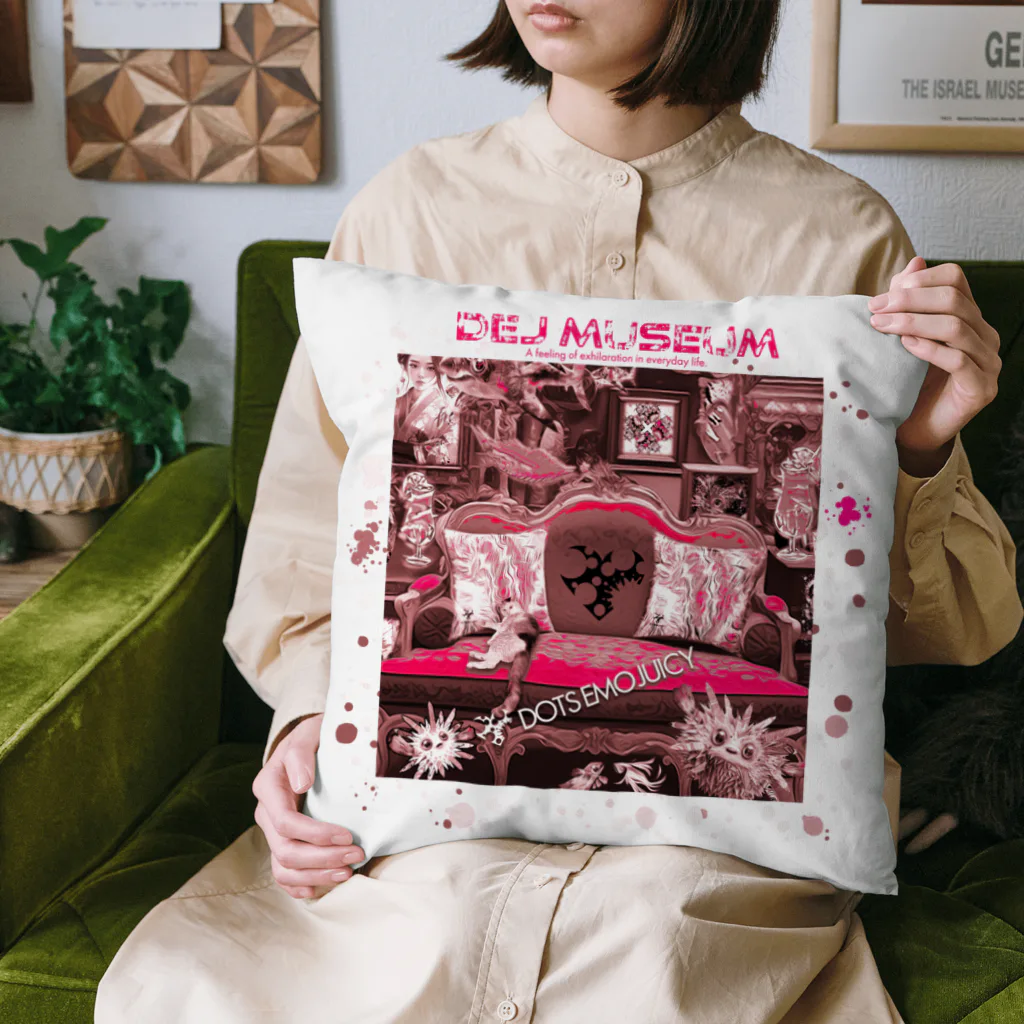 DOTS EMO JUICYの01 Art Museum Collection #sepia Cushion