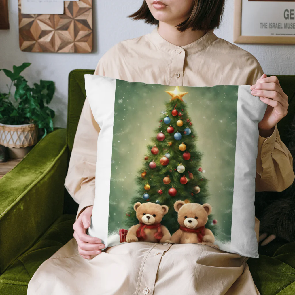 규리shopのテディーベア兄弟のクリスマス Cushion