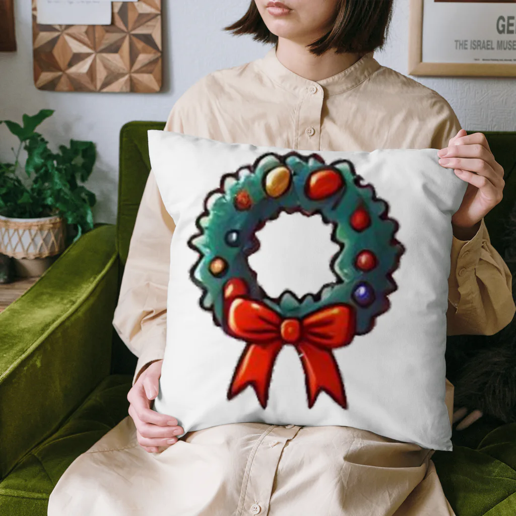 終わらない夢🌈のクリスマスリース🎄✨ Cushion