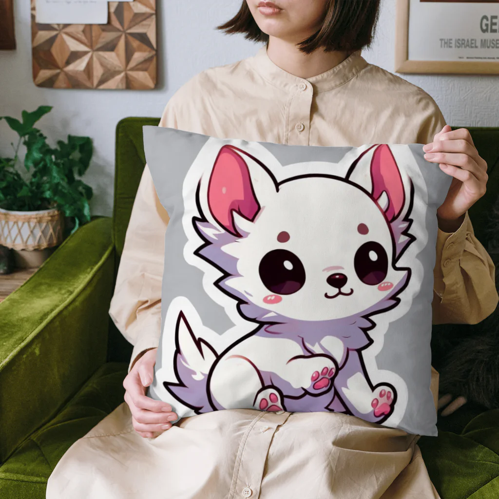 可愛いチワワグッズショップのホワイトチワワちゃん Cushion