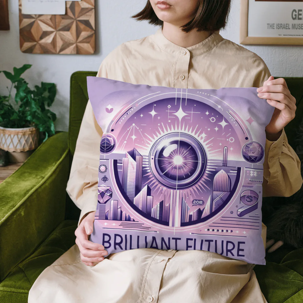 【公式】金運アップのBrilliant Futureの【公式】金運アップBrilliant Future（ラベンダー） クッション