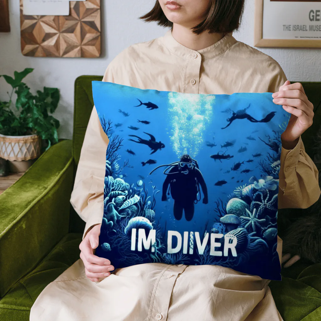 underwaterromanceのI'mDIVER クッション