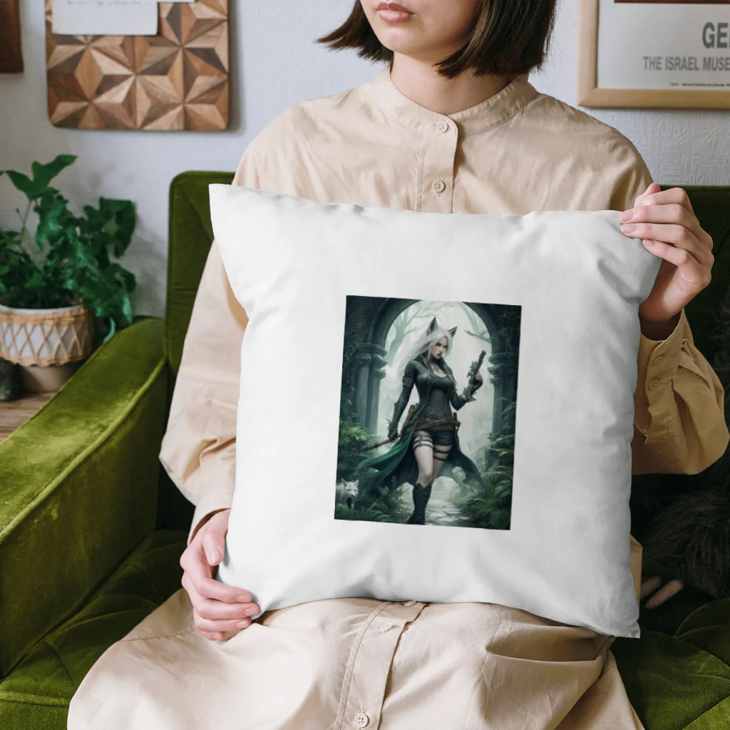 ZZRR12の狐耳の美しき狩人 - Kitsune no Mimi no Utsukushiki Hunter: The Beautiful Hunter with Fox Ears Cushion