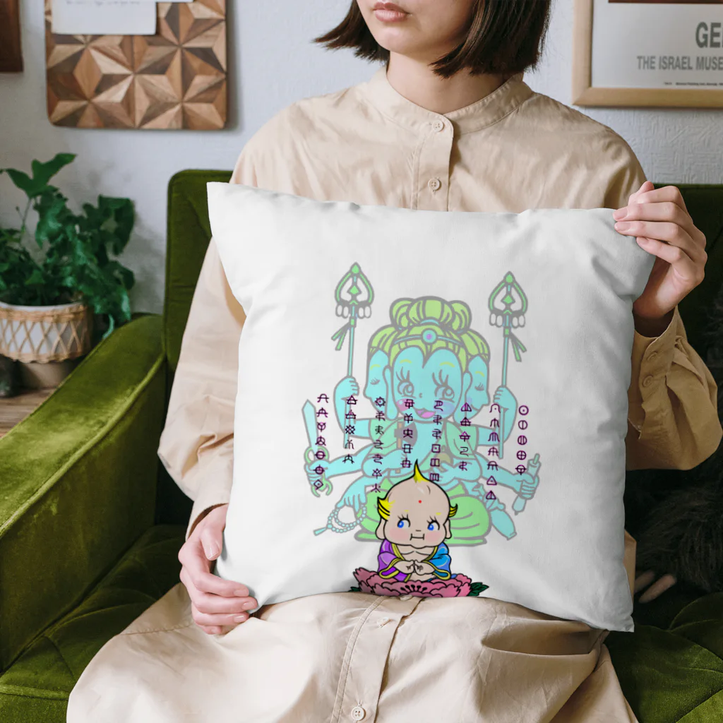 トリッキーのカタカムナ キューピー神 Cushion