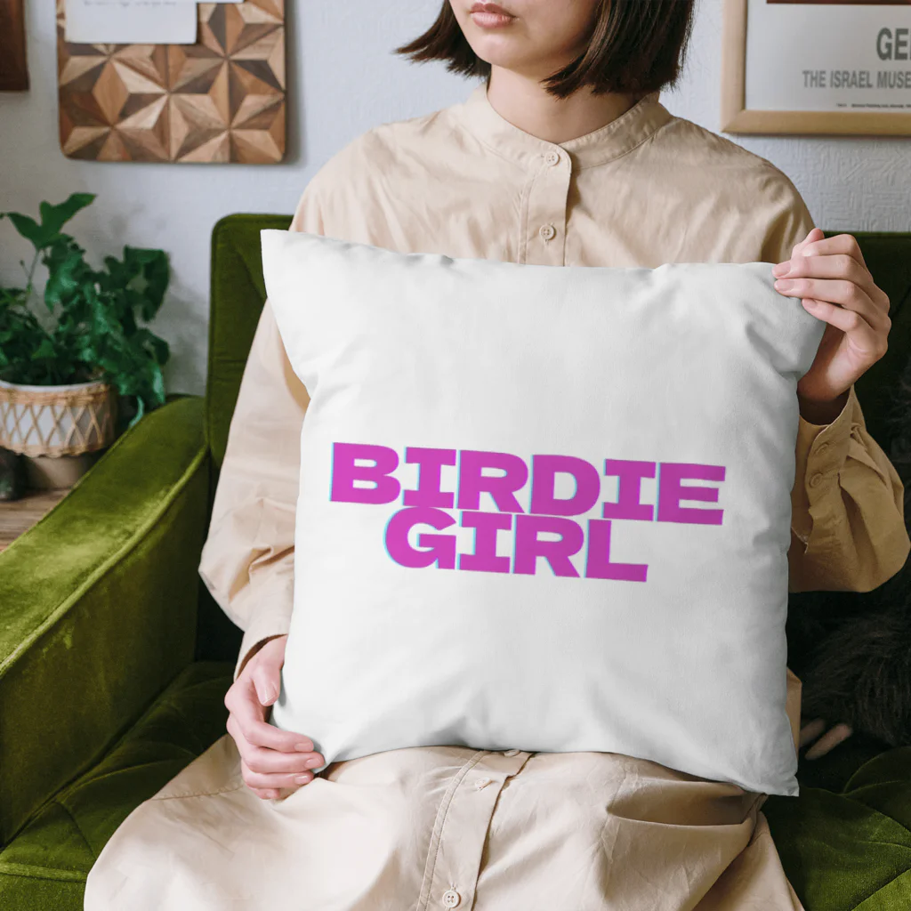 BIRDIE_GIRLのバーディーガールロゴ Cushion