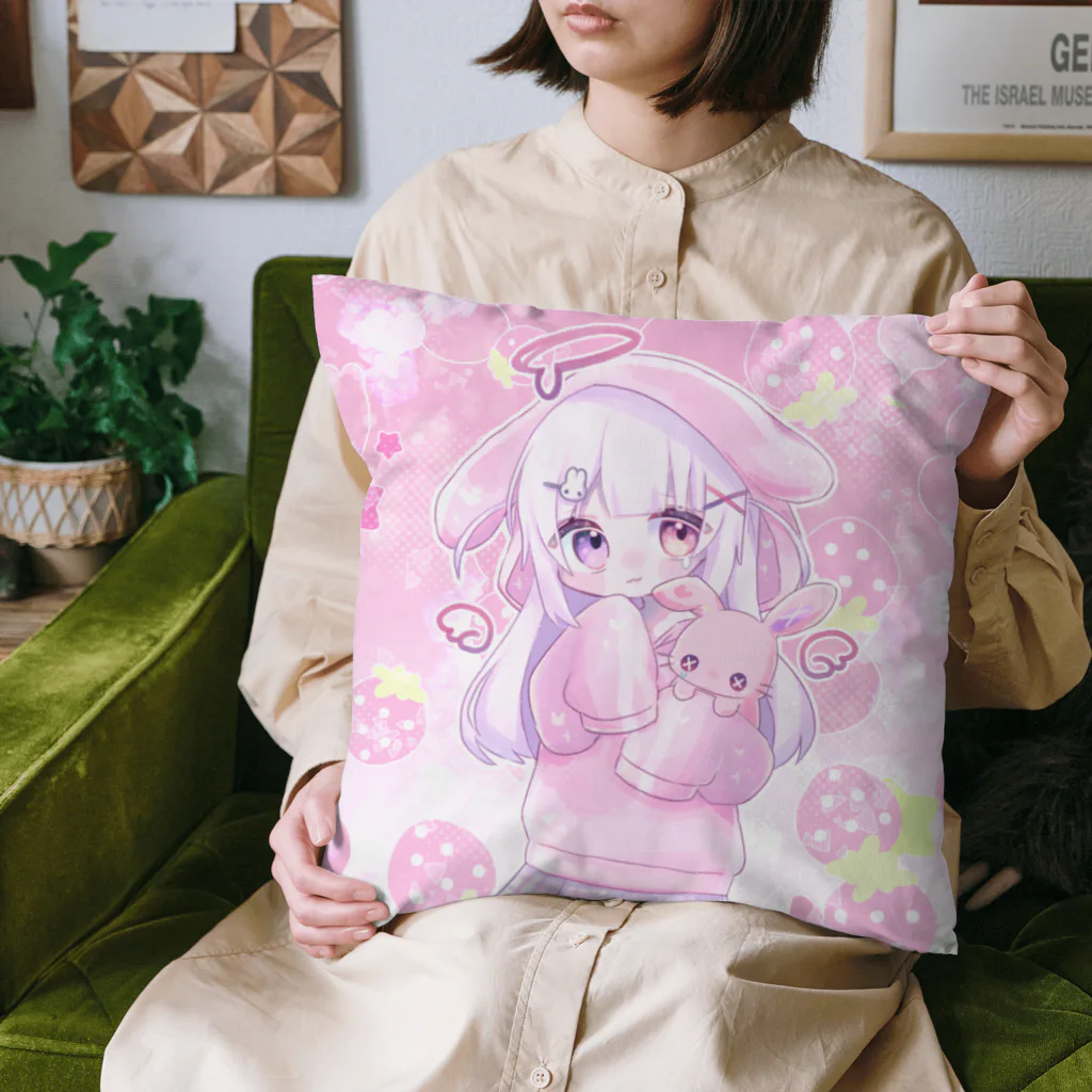 みなづき。のうさ耳パーカーちゃん Cushion