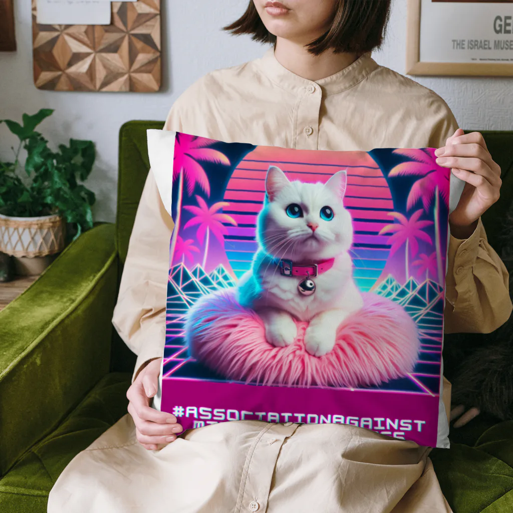 Association Against Mirroring SelfiesのSynthwave_cats クッション