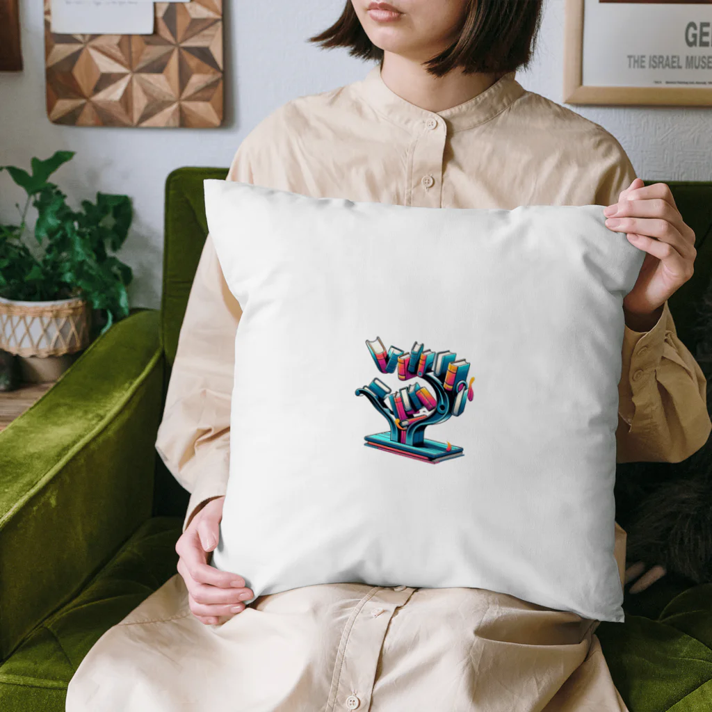 umebosi358のイリュージョンブックエンド - 本のバランスアート Cushion