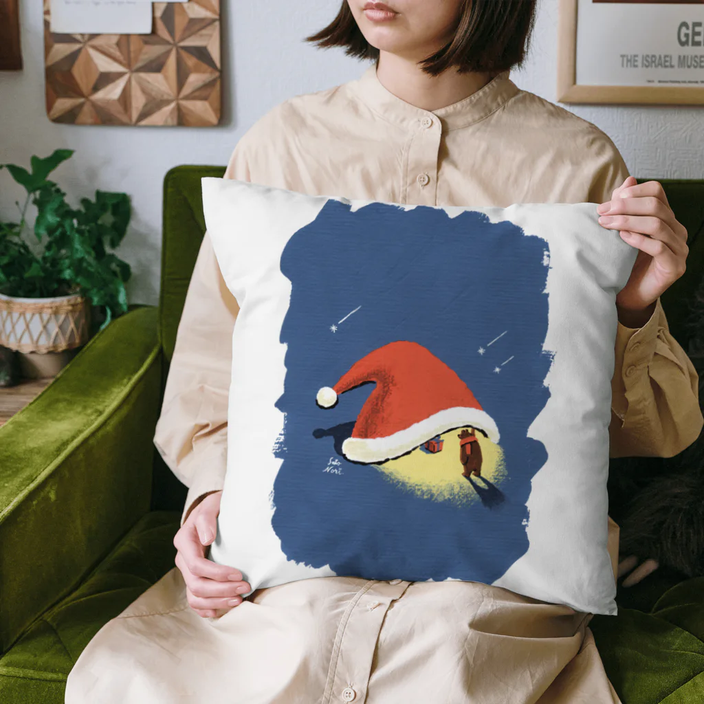 サトウノリコ*の帽子の中には……(塗り) Cushion