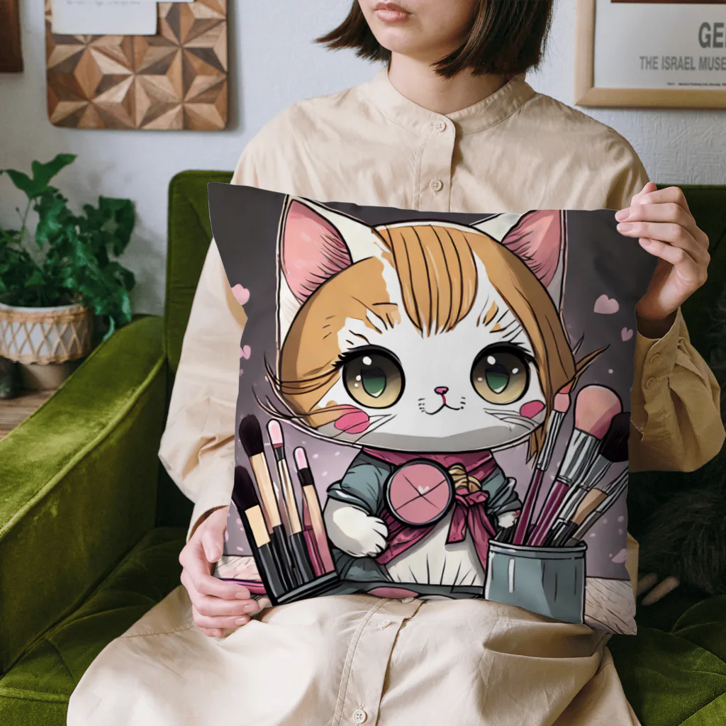acisoneartの猫のメイクアップアーティスト Cushion