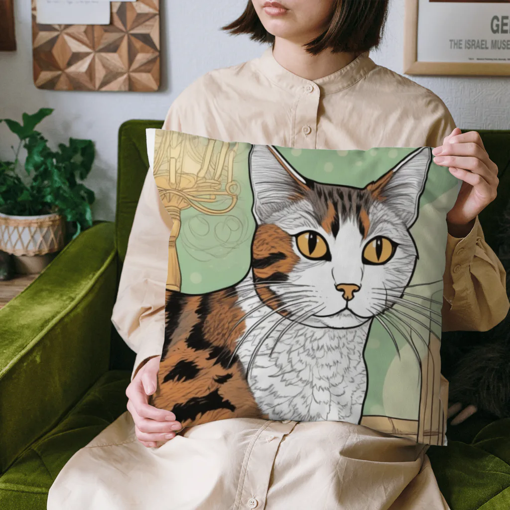 iyashi₋creatersのじっと見つめる猫 Cushion