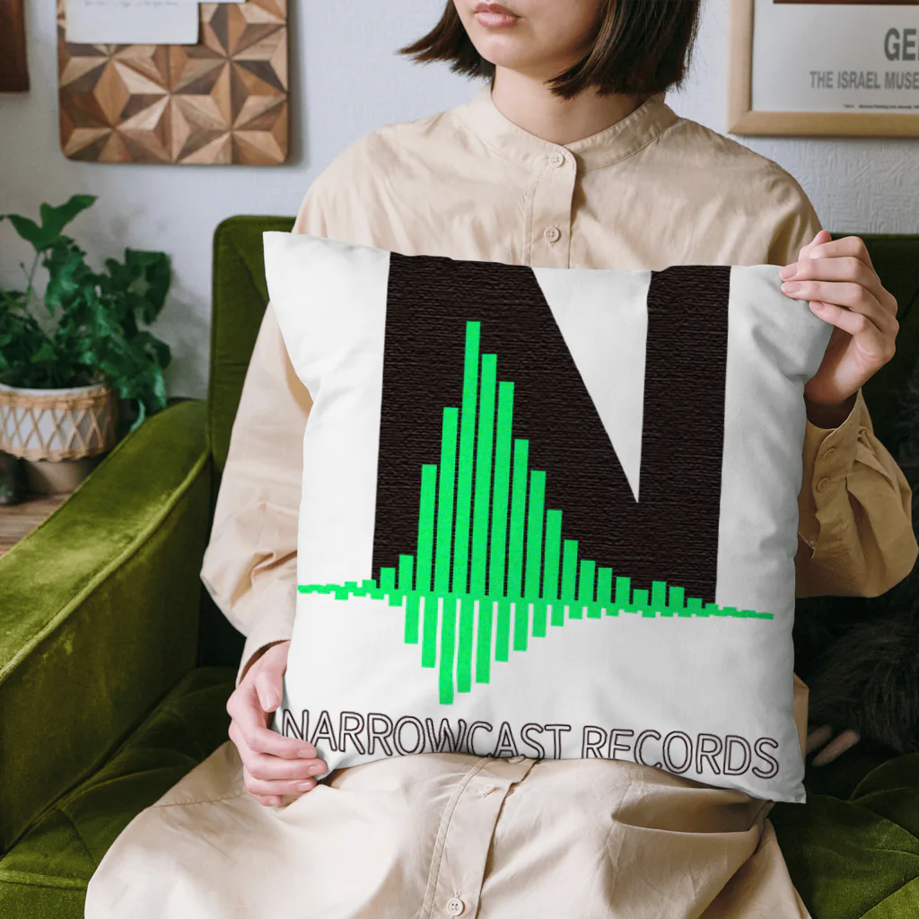 NARROWCAST RECORDSのNARROWCAST RECORDS ロゴ クッション