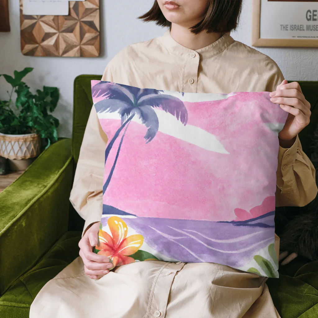 Sweet_moonLaboのHawaii　海とハイビスカス Cushion