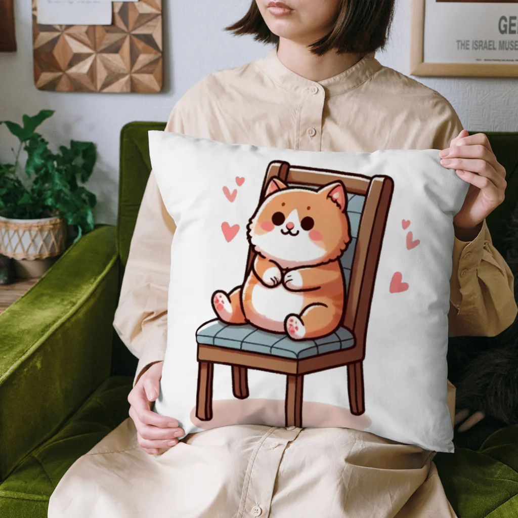 姫とすずり。のひざのっけねこ Cushion