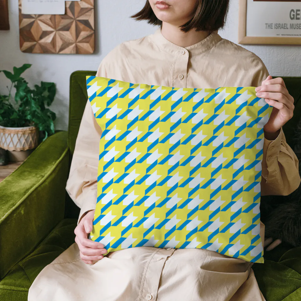 Musashi和柄Shop 【Japanese pattern】の千鳥格子クッション Cushion