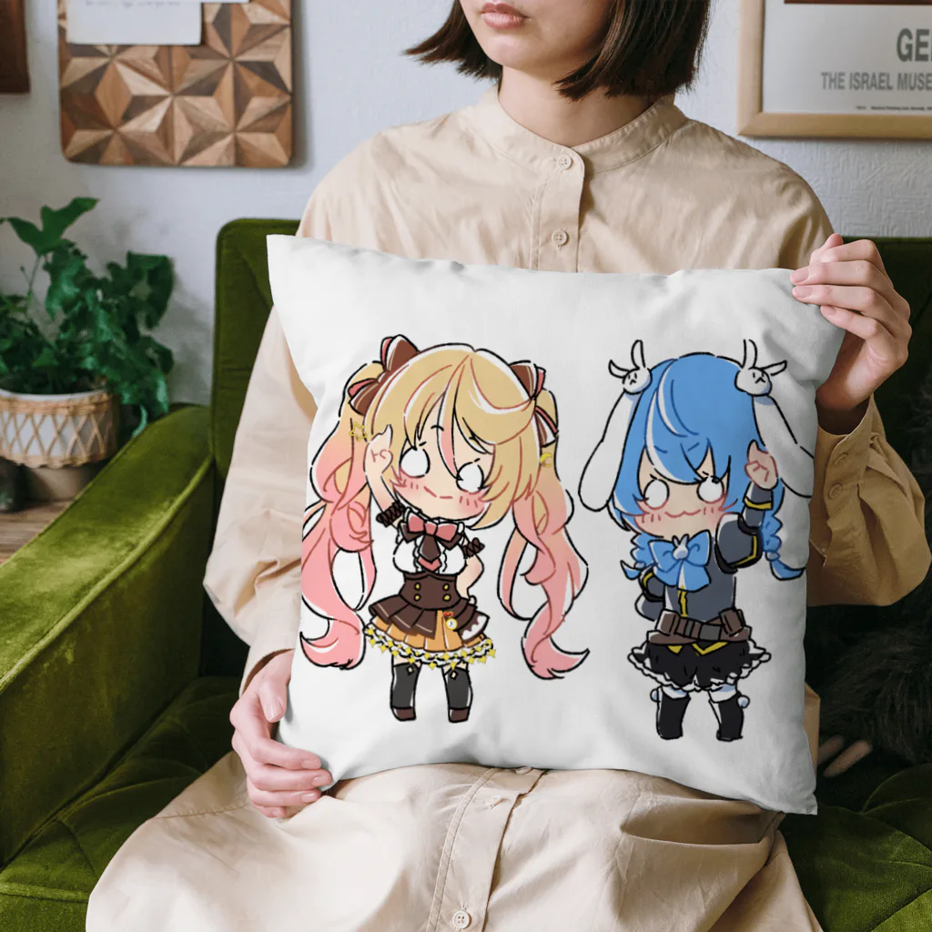 usabit.のぐっず屋さんのななゆ+うさぎガンマン Cushion