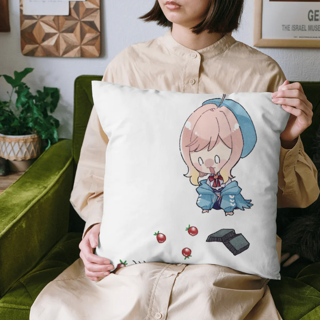 usabit.のぐっず屋さんのトマトぶちまけにゃこ師匠 Cushion