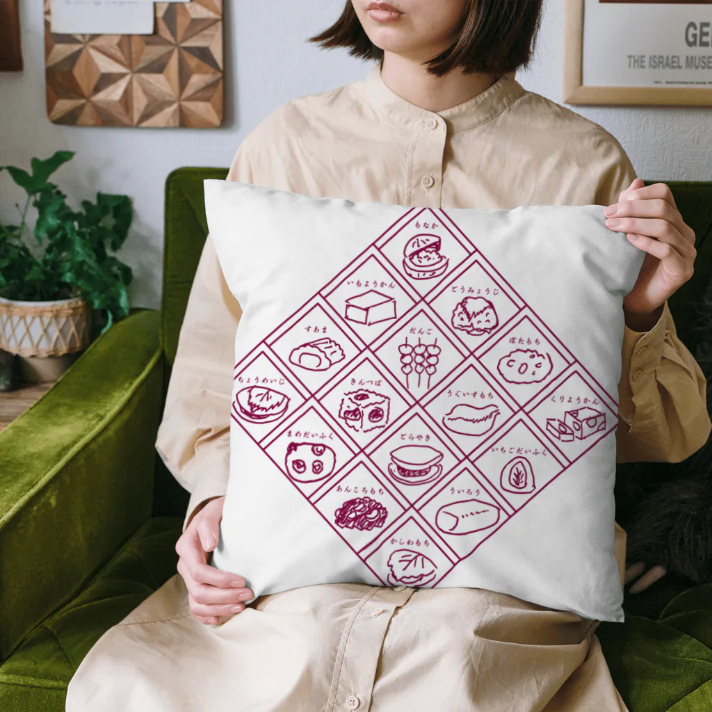 ANKO PRODUCTの和スイーツ井桁仕切 紫 Cushion