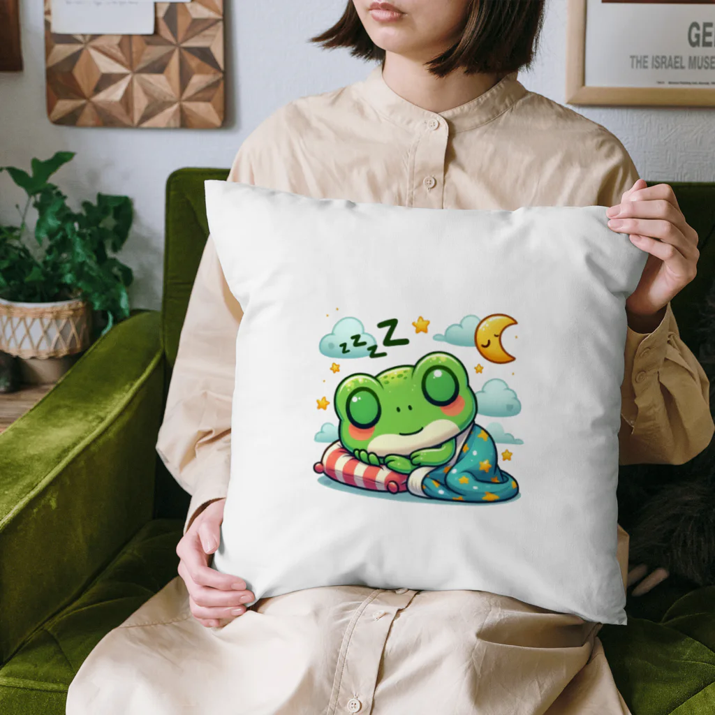 Shiba_IncのSleeping frogs(熟睡する蛙) Cushion