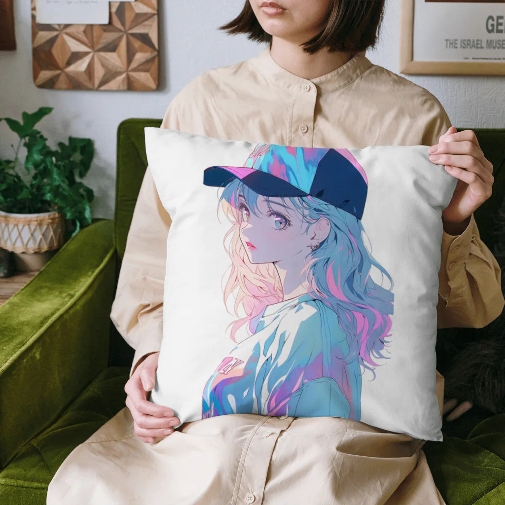 yanagi029の帽子女子 Cushion