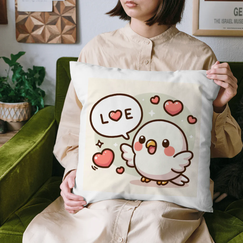 colorsの小鳥のラブちゃん Cushion