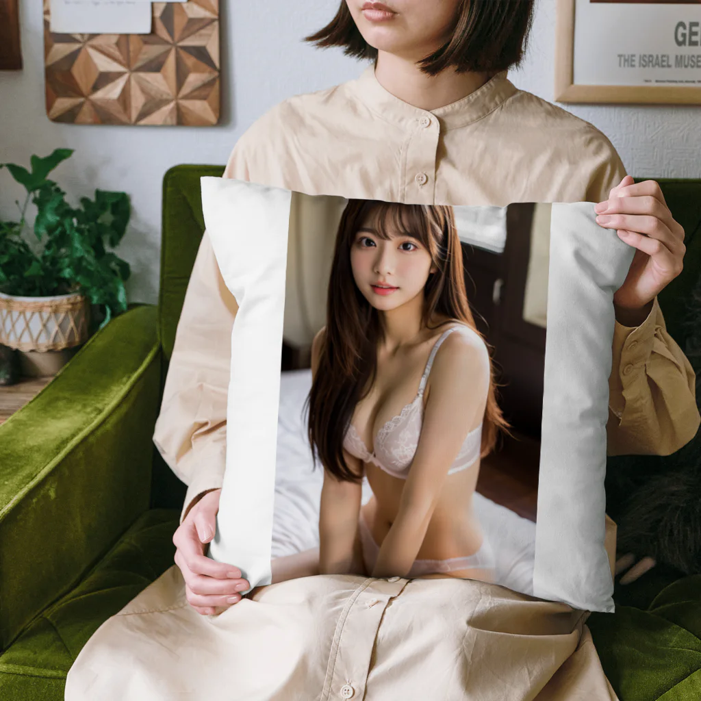 BeautifulLadyCollectionTokyoのAI下着美女(白) Cushion