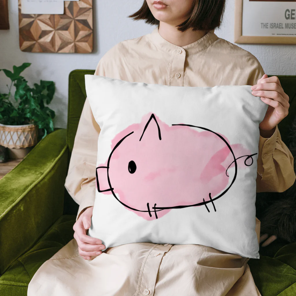 【雑貨・衣類】黒柳屋総本店のコトコト歩く！子豚のブー子 Cushion